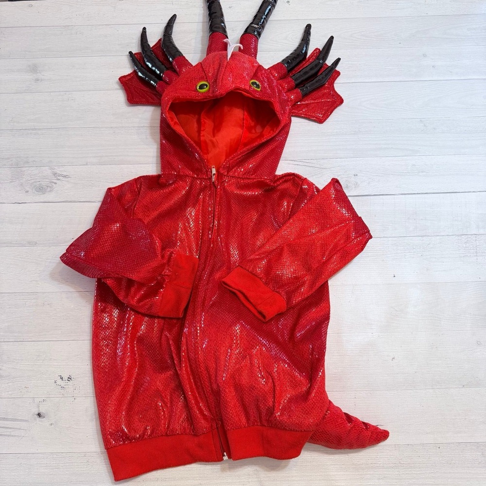 My Dream party red dragon costume zip up sweatshirt 130 6/7